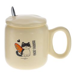 GAEM Кружка с крышкой и ложкой, 450 мл, L14 W9 H12 см, 2в.