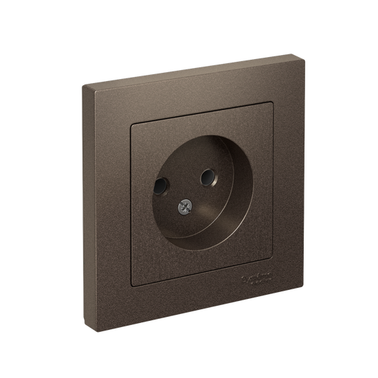 ATLASDESIGN РОЗЕТКА без заземления без шторок, 16А, в сборе, МОККО