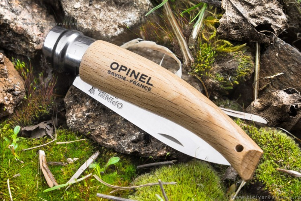 Нож Opinel №8 садовый, нержавеющая сталь, в коробке