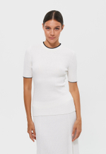 Топ COLETTE, белый/чёрный кант