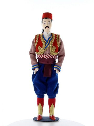 Кукла коллекционная Потешного промысла в мужском костюме. Хорватия. Южные славяне