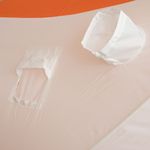 Палатка зимняя куб СЛЕДОПЫТ 2,1 х2,1 м, Oxford 210D PU 1000, S по полу 4,4 кв.м, цв. оранжевый/белый