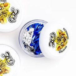 Фольга поталь двусторонняя Zoo №1550 синяя/серебро