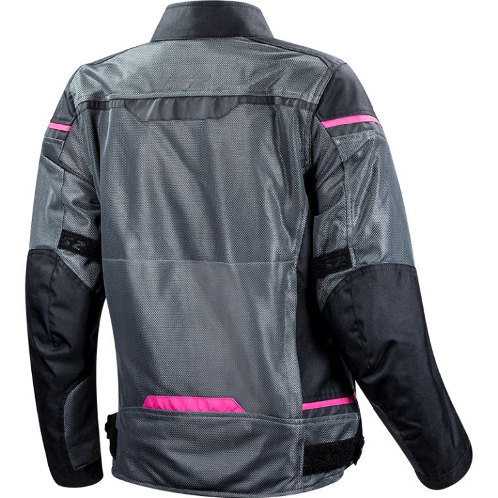 LS2 Мотокуртка летняя женская мембранная ткань RIVA LADY JACKET серо-розовая