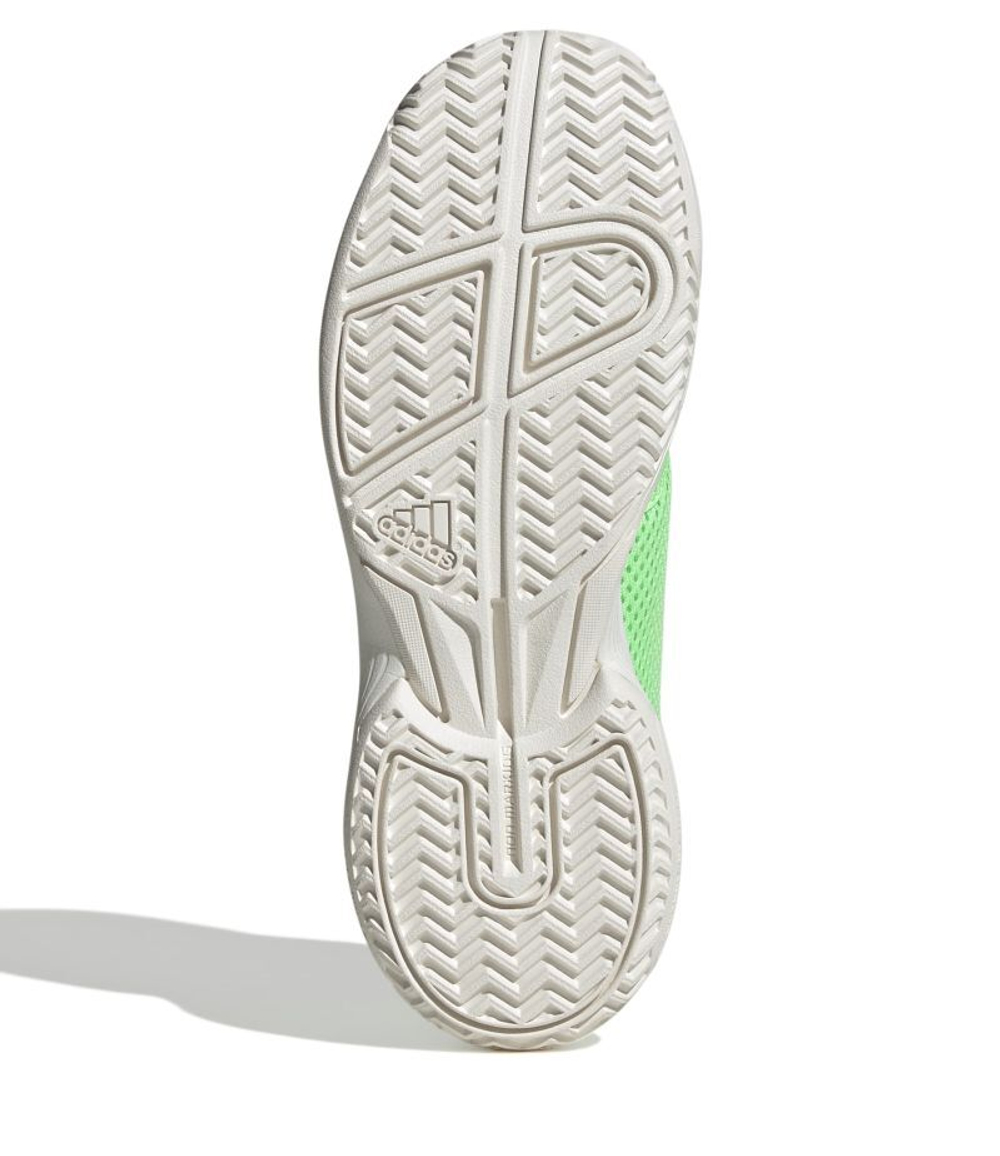 Детские Кроссовки теннисные Adidas Courtflash K - бирюзовый/серебристый металлик/яркий лимонный