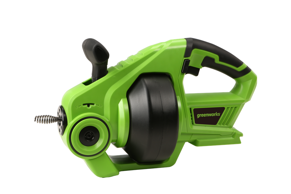 Аккумуляторный сантехнический трос Greenworks, G24DA, 3707307,24v, без АКБ и ЗУ