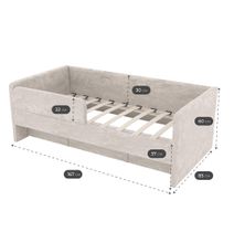 Диван кровать детская односпальная тахта 160х80 с ящиком (грей)