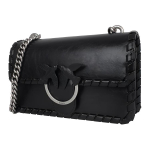 Сумка Pinko Love Twist Silver Chain Classic Cowhide Bird Swallow Bag Messenger Shoulder Bag Mini Women's Black, 1P21E9-Y5GB-Z99