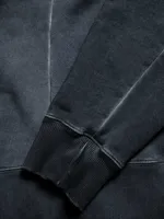 Худи Hardlunch Logo на молнии garment dye темно-серый