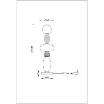 Декоративная настольная лампа LED 24W 3000К 5016/17 TL-24 латунь Ambra Divinare