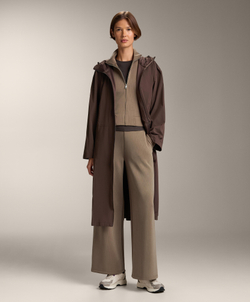 OYSHO Брюки прямого кроя с полосками из модала, мокко