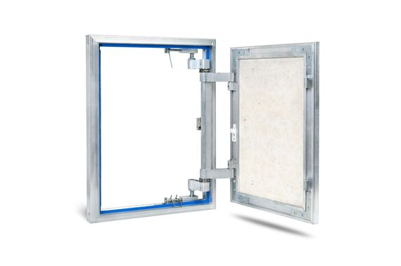 Люк под плитку нажимной Модерн Мини 250х500 мм (ШxВ, 25х50 см) с надежной износоустойчивой петлей, алюминиевый