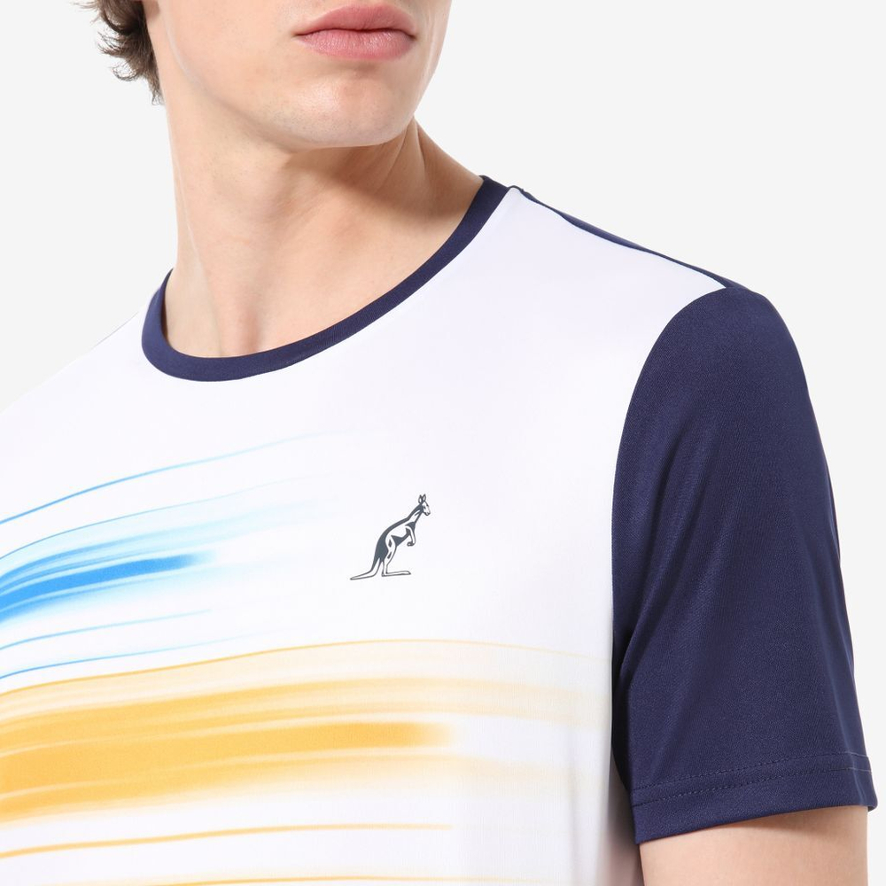 Мужская теннисная футболка Australian Ace T-Shirt Brush Line Print - небесный