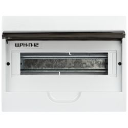 Корпус пластиковый навесной ЭРА SIMPLE ЩРН-П-12 IP41 без шин прозрачная крышка белый