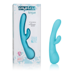 Голубой вибромассажер Impress Tongue со стимуляцией клитора - 18 см. (Цвет: голубой)