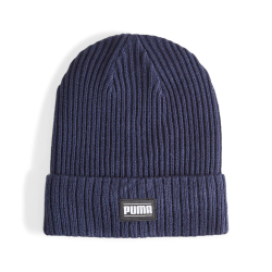 Шапка PUMA Ribbed Classic Cuff Beanie, 02403810, темно-синий