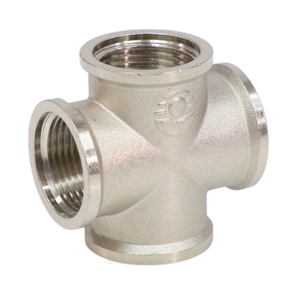 Крест латунь никель Ду 15 (1/2") ВР VALFEX VF.760.N.012
