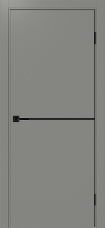 Межкомнатная дверь Optima Porte НЕАПОЛЬ 202 Молдинг SB (чёрный), Чёрная кромка