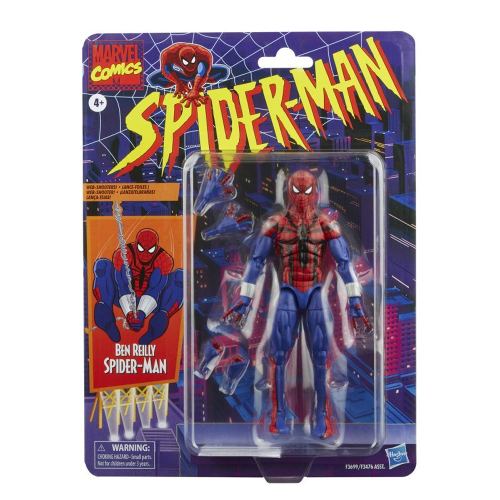 Hasbro Marvel Legends Spider-Man - Фигурка Бен Рейли Человек-паук 16 см Ретро F3699