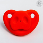 3780402 Пустышка силиконовая ортодонтическая «Пятачок», от 0 мес., с колпачком, цвет МИКС