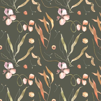 Осенняя гармония (темно-зеленый фон)