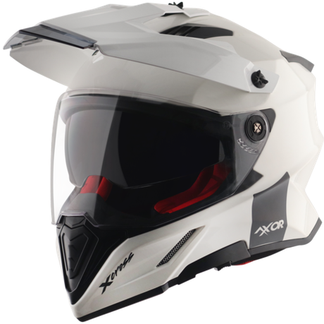 Шлем AXOR X-CROSS DUAL VISOR SC, с визором, цвет белый (M)