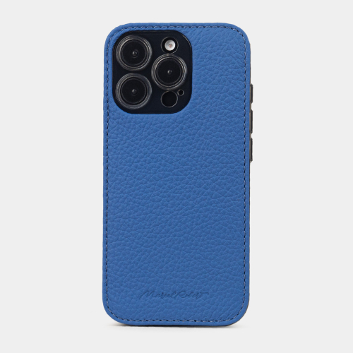 Чехол-накладка для iPhone 16 Pro из кожи теленка, цвета синий королевский