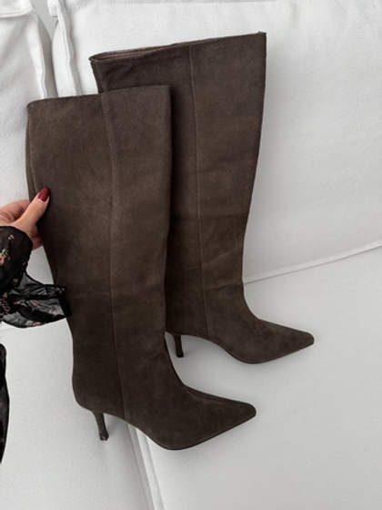 Сапоги из натуральной замши