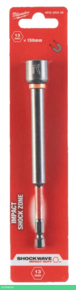 Насадка торцевая Milwaukee Shockwave 1/4" Hex-13ммx150мм (4932492448)