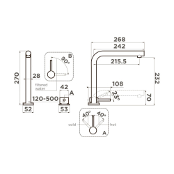 Кухонный смеситель Omoikiri Nara 2 Plus-LG