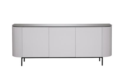 Комод дизайнерский с дверцами 80x42x200см Garda Decor Scala серо-бежевый