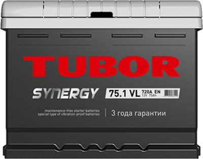 TUBOR Synergy  6СТ-75 аккумулятор