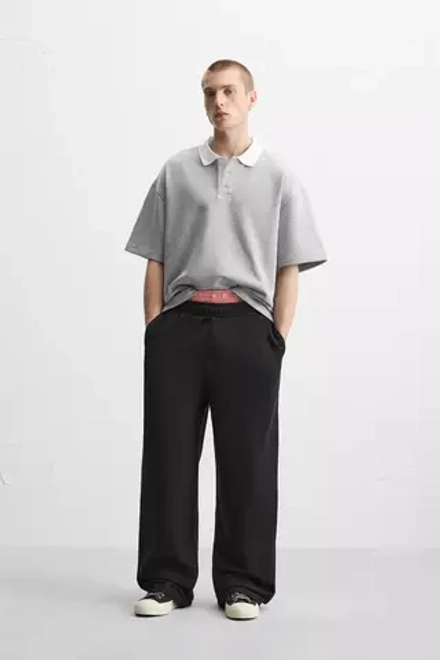 ZARA ДЖОГГЕРЫ WIDE-FIT, ЧЕРНЫЙ