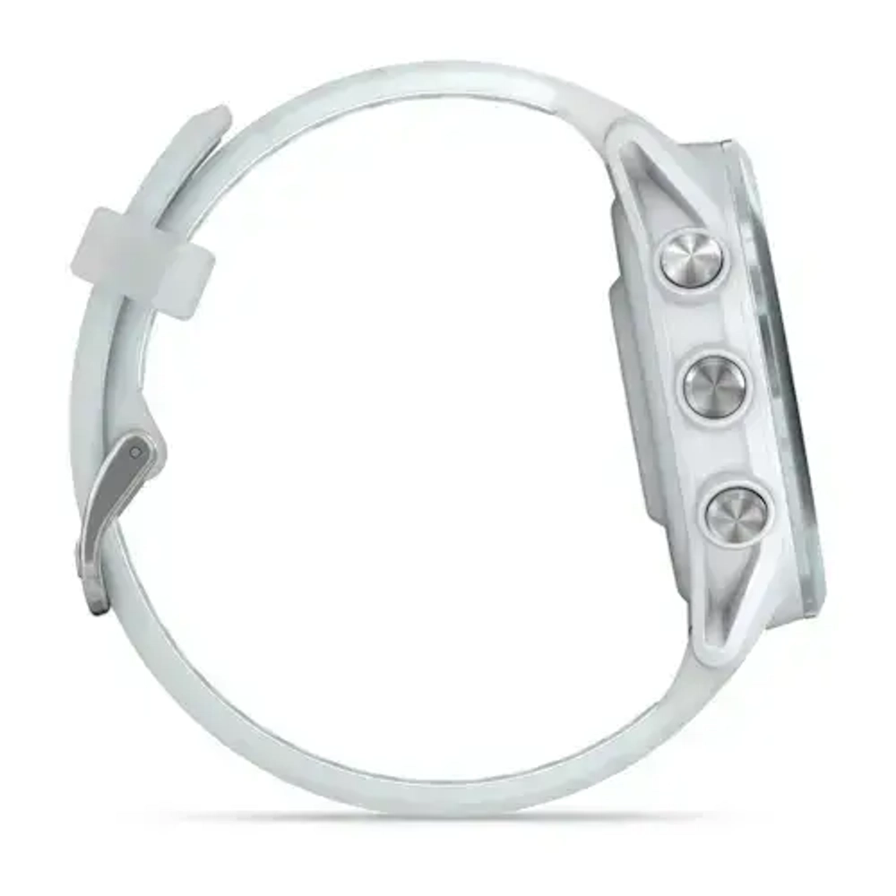 Умные часы Garmin Forerunner 570 - 42 мм Алюминий облачно-голубой с полупрозрачным ремешком белого/облачно голубого цвета