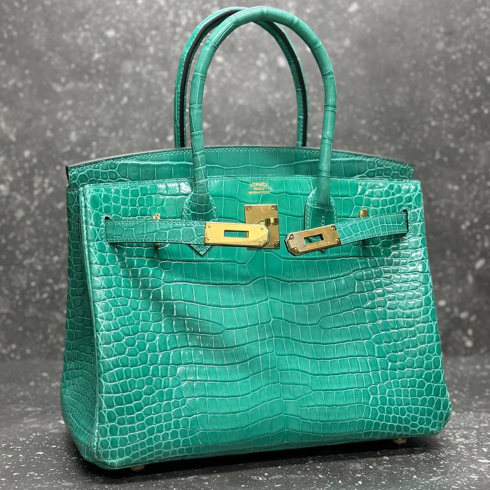 Сумка Hermes из кожи крокодила 30 см