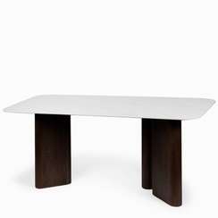 Обеденный стол Fabio 180х90 см, белый камень