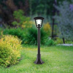 Садово-парковый светильник ЭРА «Валенсия 4» НТУ 07-60-002 черный 4-гранный напольный IP44 Е27 max 60Вт