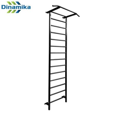 Стенка шведская металлическая с турником 2800х790 мм (цвет черный)