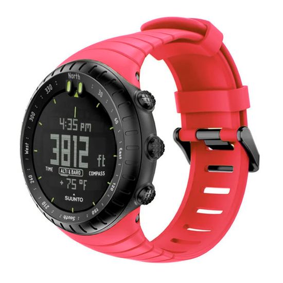 Ремешок силиконовый для Suunto Core спортивный (Розовый)