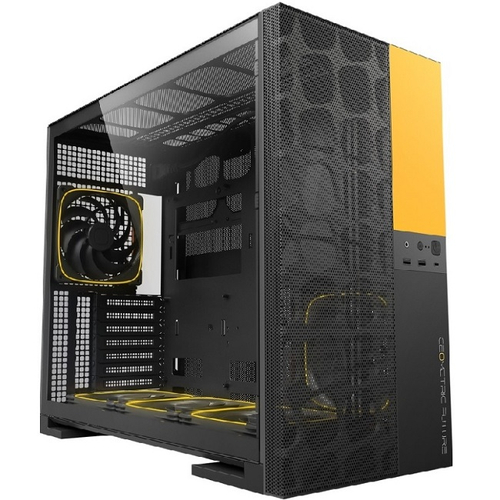 Корпус Midi-Tower Geometric Future Model 5 Vent, ARGB, E-ATX, черный/желтый (1AM5VTBY01100)