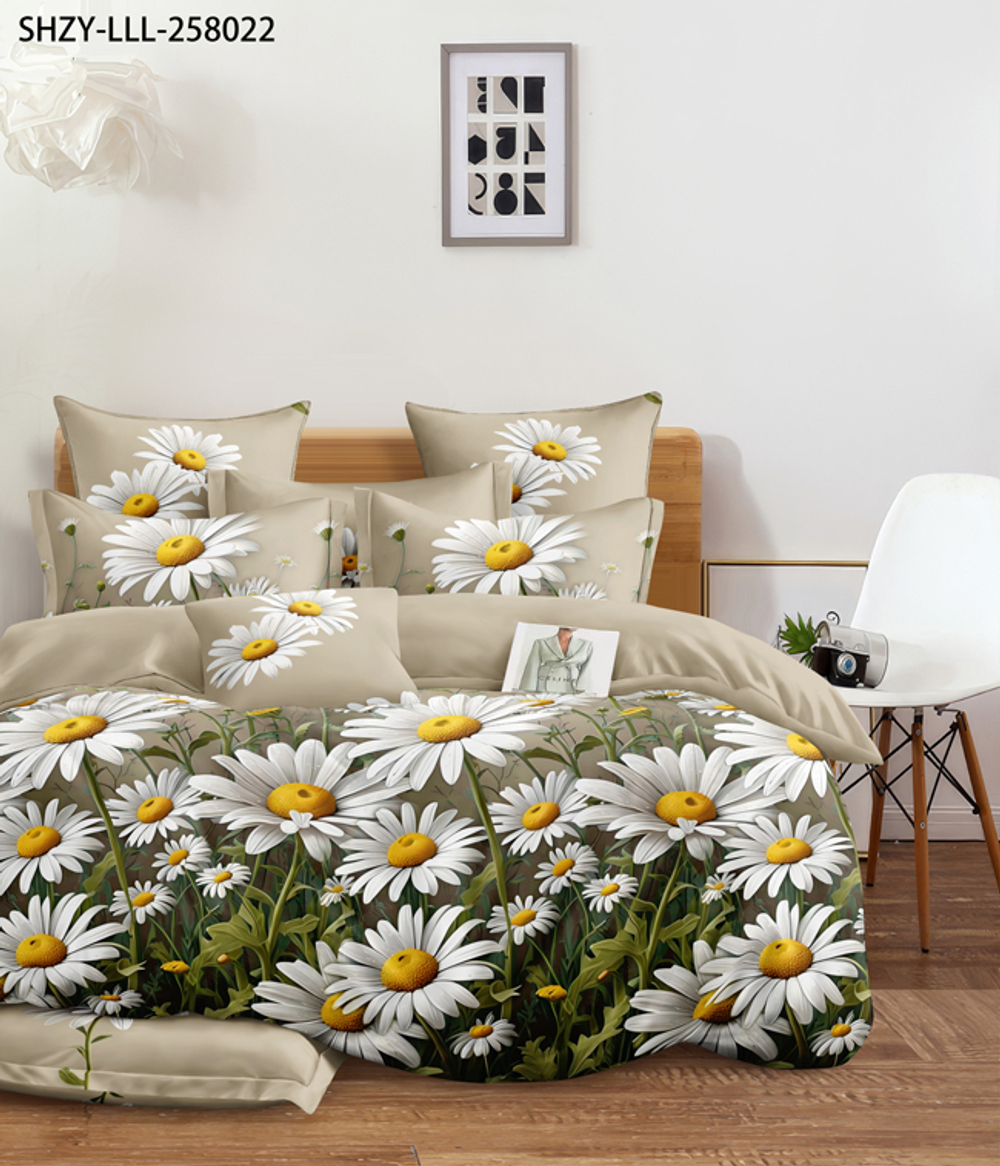 КПБ Дуэт с простыней на рез. 180х200 ПОПЛИН "П27"