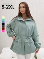 Ветровка удлиненная с капюшоном