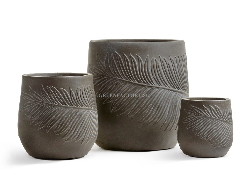 Кашпо TREEZ ERGO - серия Nature - Чаша - Мокко