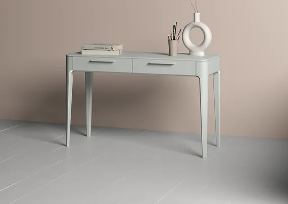 Консоль Type oak 2 ящика ширина 120 см (светло-серый)