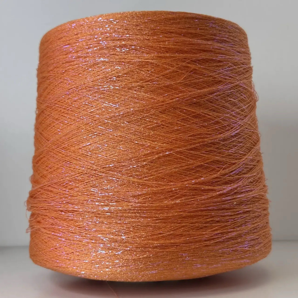 LUNARDANCE - LANIFICIO dell' OLIVO; 70% вискоза, 15% люрекс, 15% п/а; 3500м/100гр; col. 4460, цвет: оранжевый, люрекс «лунный»