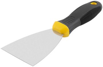 Шпатель, нерж.сталь, черно-желтая прорезин.ручка  3" ( 75 мм)