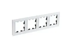 Рамка Systeme Electric ATLASDESIGN Nature 4-постовая стекло белый 38685