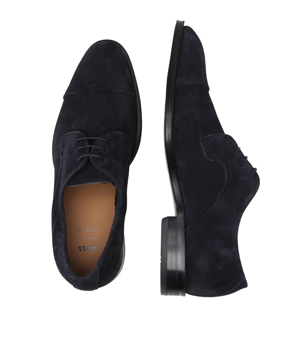 Кожаные дерби derrek_derb_sdctly BOSS BLACK - темно-синий(50514947)