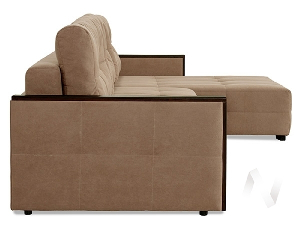 Диван угловой Линкольн (ДУ) LUMA 05 (велюр темно-бежевый)