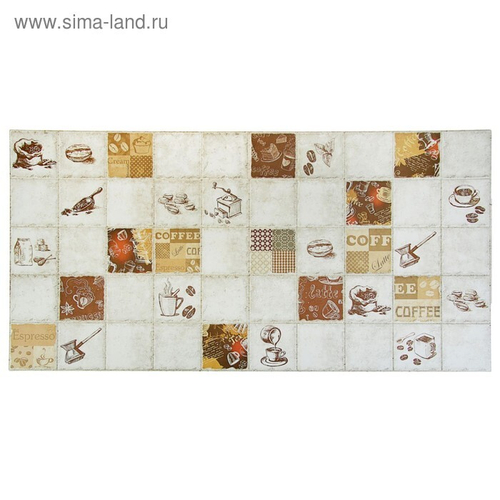 Панель стеновая декоративная ПВХ Грейс 964х484мм Плитка Эспрессо